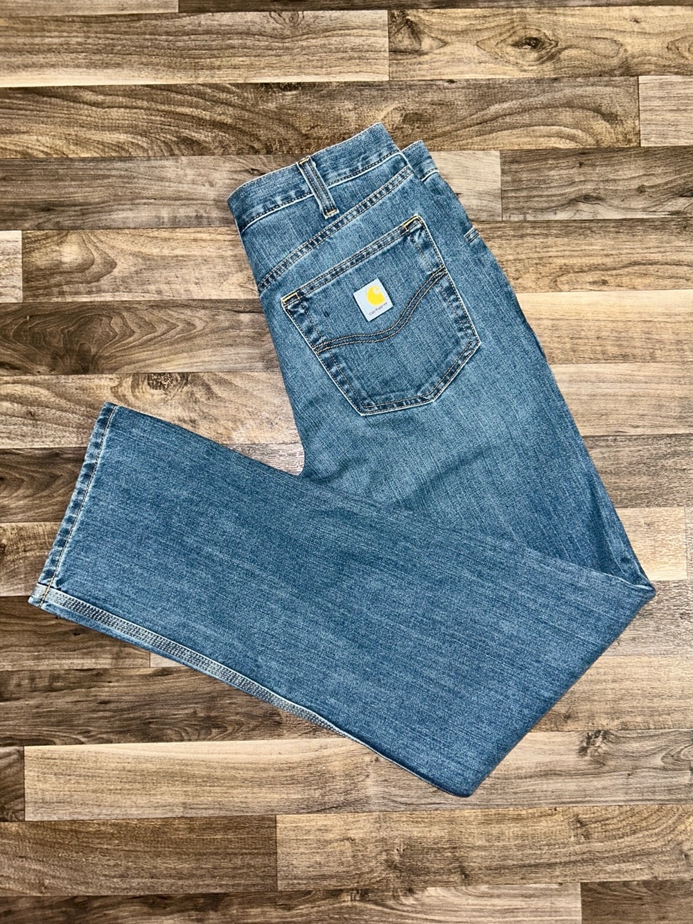Carhartt Relaxed Fit Holter Jeans 32x34 Straight Leg NWT Work Denim